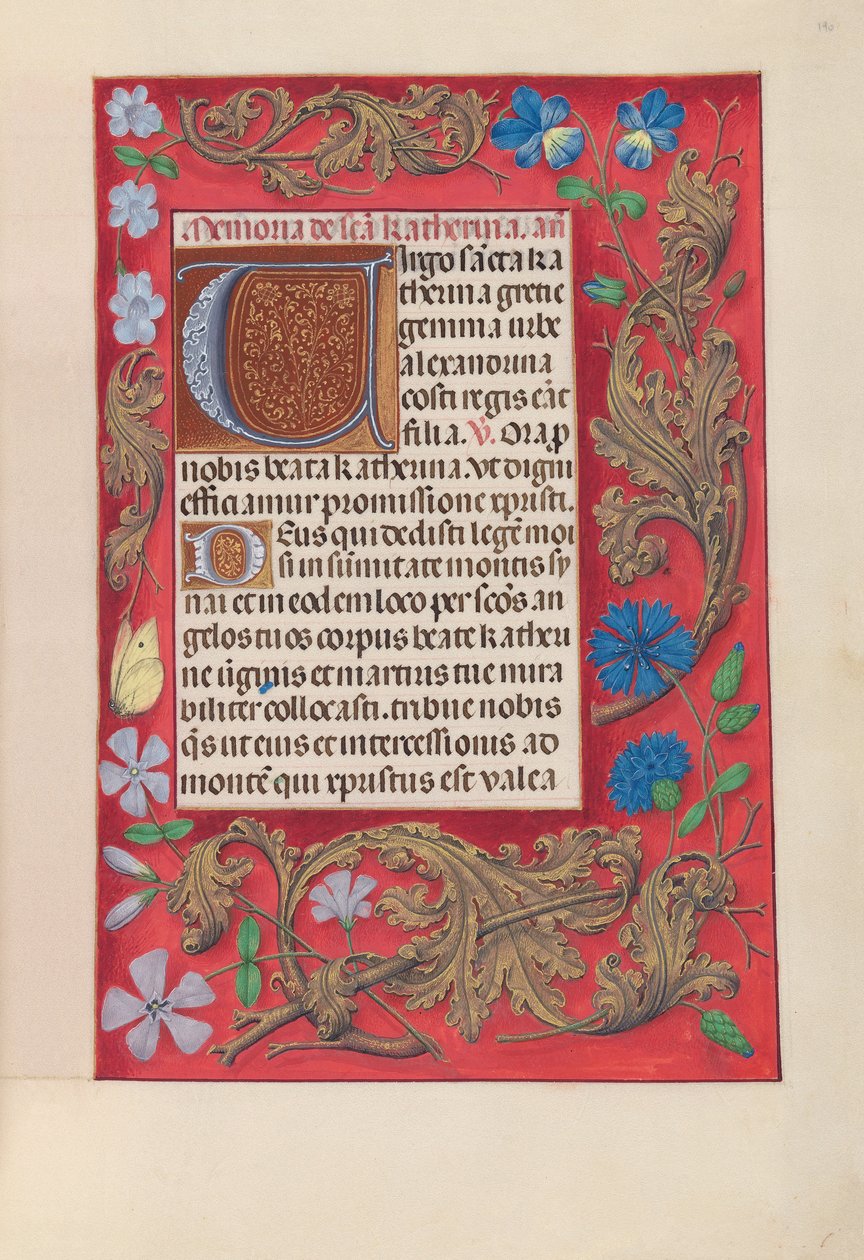Horas de la Reina Isabel la Católica, Reina de España: Fol. 190r, c. 1500 de Master of the First Prayerbook of Maximillian