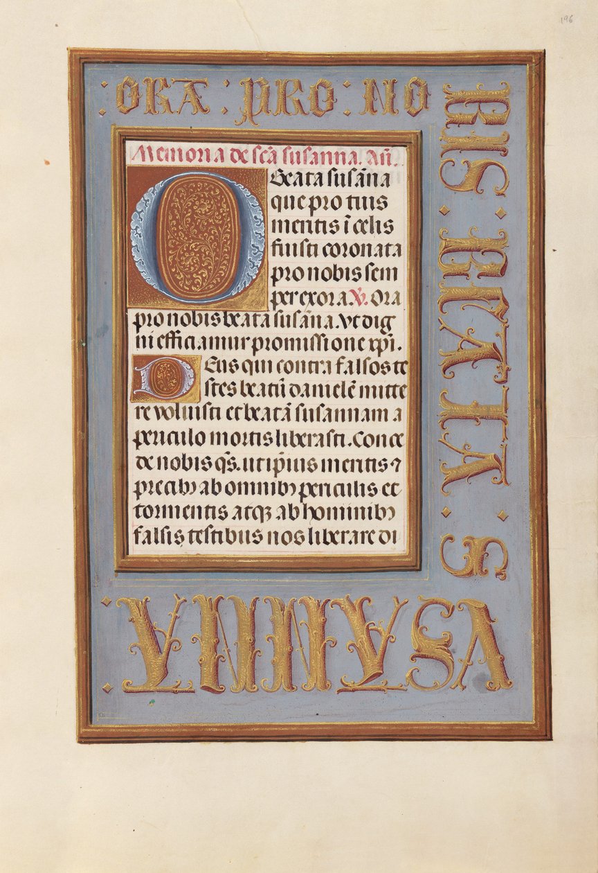 Horas de la Reina Isabel la Católica, Reina de España:  Fol. 196r de Master of the First Prayerbook of Maximillian