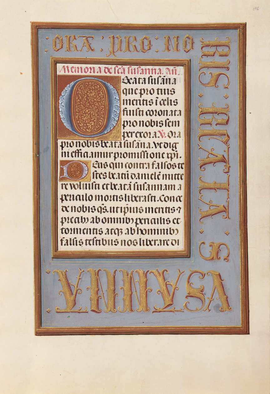 Horas de la Reina Isabel la Católica, Reina de España: Fol. 196r de Master of the First Prayerbook of Maximillian