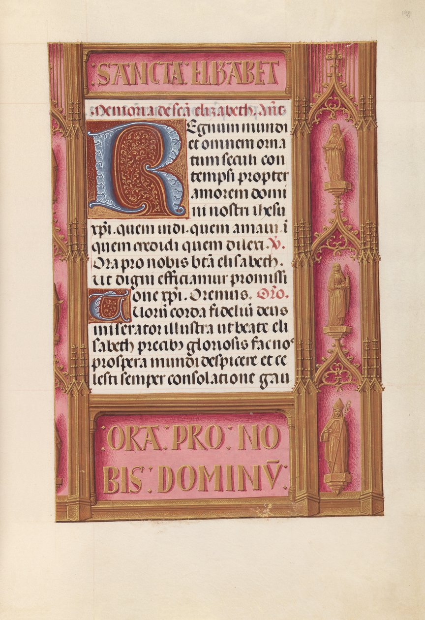 Horas de la Reina Isabel la Católica, Reina de España: Fol. 198r, c. 1500 de Master of the First Prayerbook of Maximillian