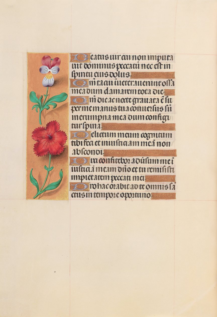 Horas de la Reina Isabel la Católica, Reina de España: Fol. 201v, c. 1500 de Master of the First Prayerbook of Maximillian