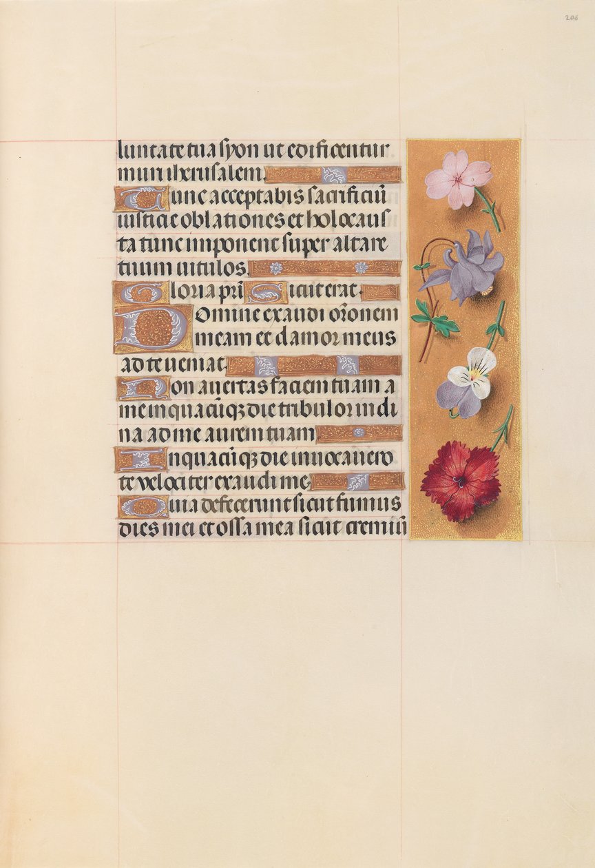 Horas de la Reina Isabel la Católica, Reina de España: Fol. 206r, c. 1500 de Master of the First Prayerbook of Maximillian