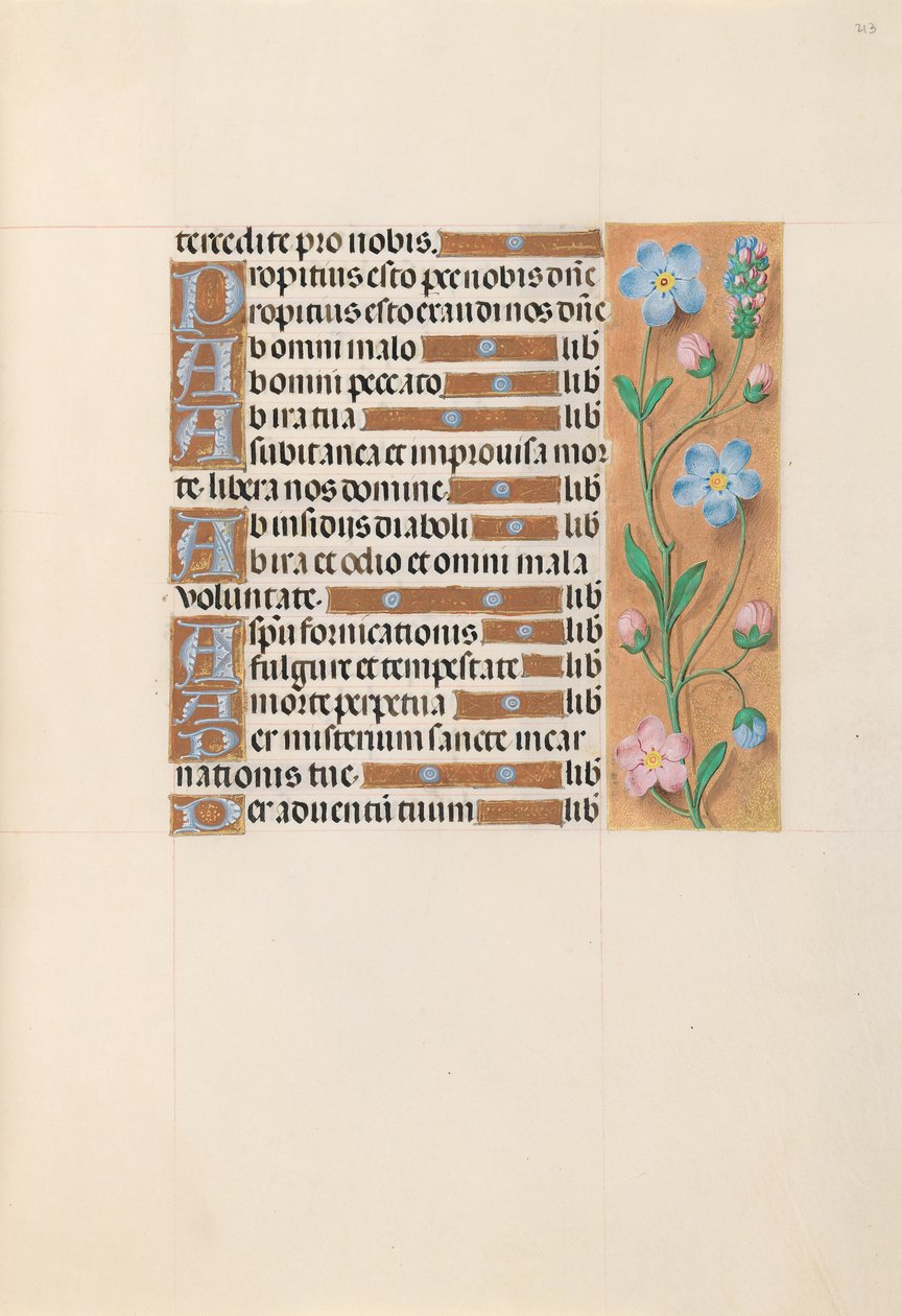 Horas de la Reina Isabel la Católica, Reina de España: Fol. 213r, c. 1500 de Master of the First Prayerbook of Maximillian