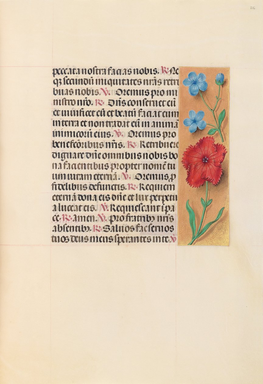 Horas de la Reina Isabel la Católica, Reina de España: Fol. 216r, c. 1500 de Master of the First Prayerbook of Maximillian