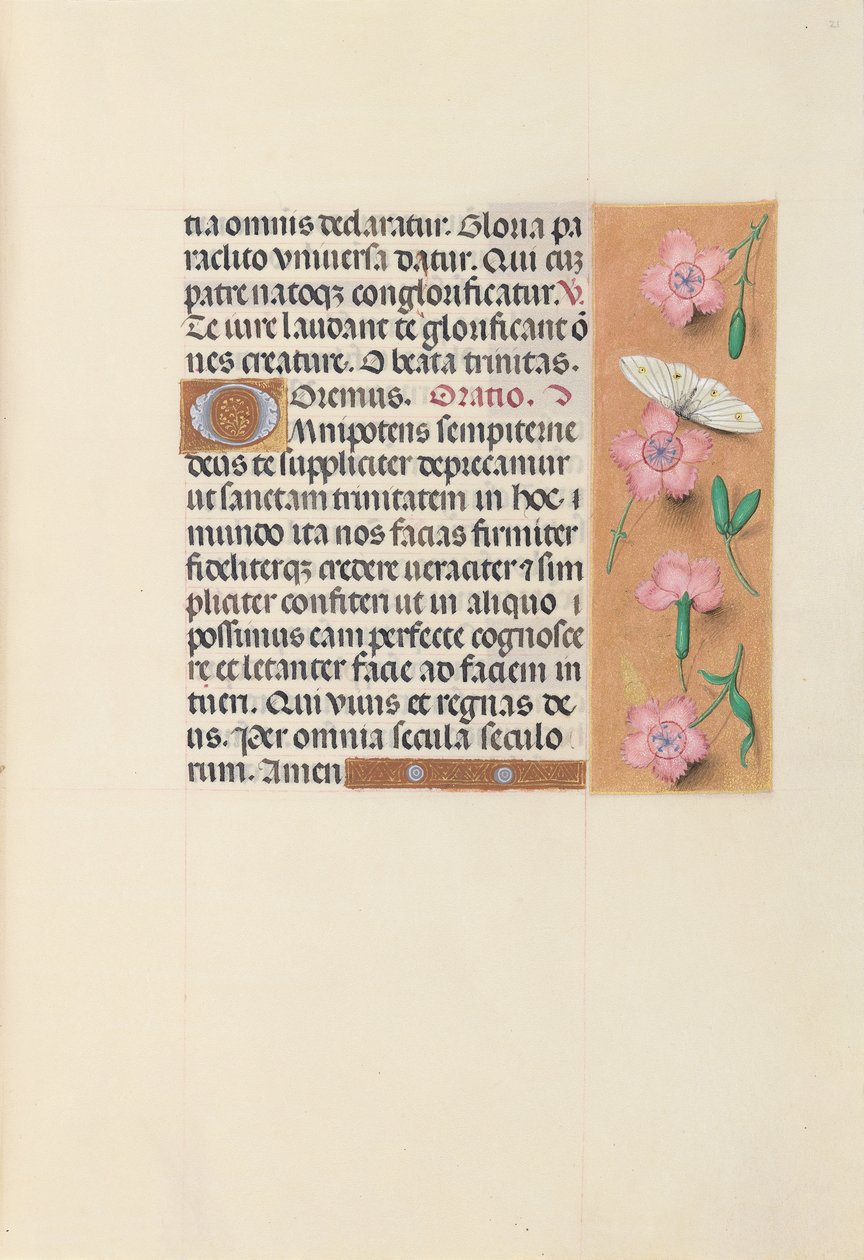 Horas de la Reina Isabel la Católica, Reina de España: Fol. 21r, c. 1500 de Master of the First Prayerbook of Maximillian