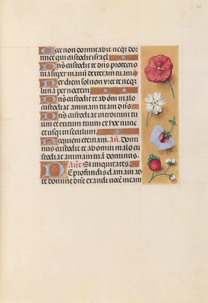 Horas de la Reina Isabel la Católica, Reina de España: Fol. 222r, c. 1500 de Master of the First Prayerbook of Maximillian