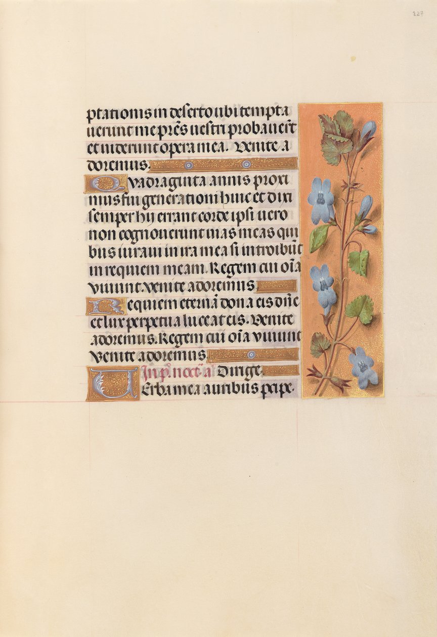 Horas de la Reina Isabel la Católica, Reina de España: Fol. 227r, c. 1500 de Master of the First Prayerbook of Maximillian