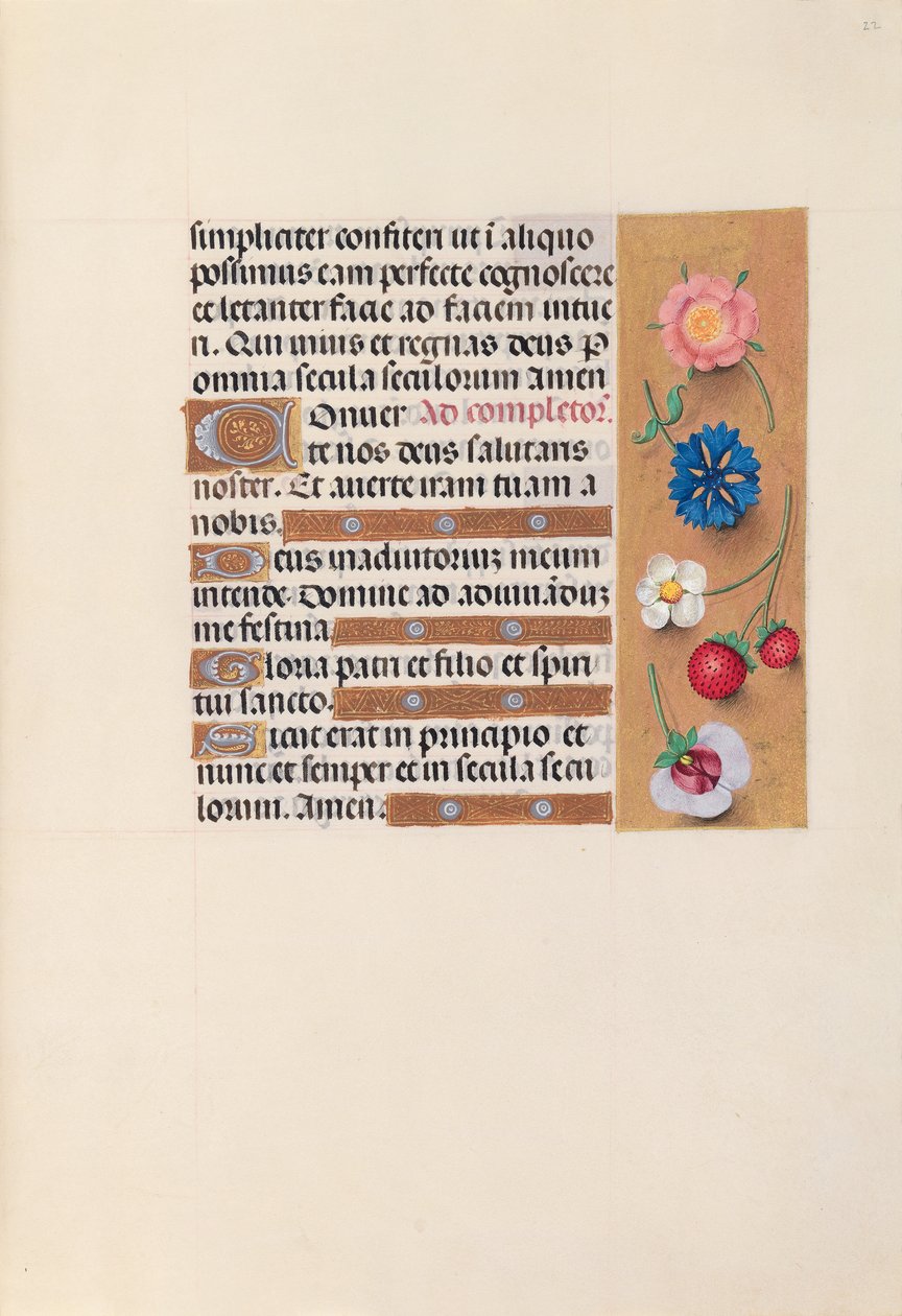 Horas de la Reina Isabel la Católica, Reina de España: Fol. 22r, c. 1500 de Master of the First Prayerbook of Maximillian