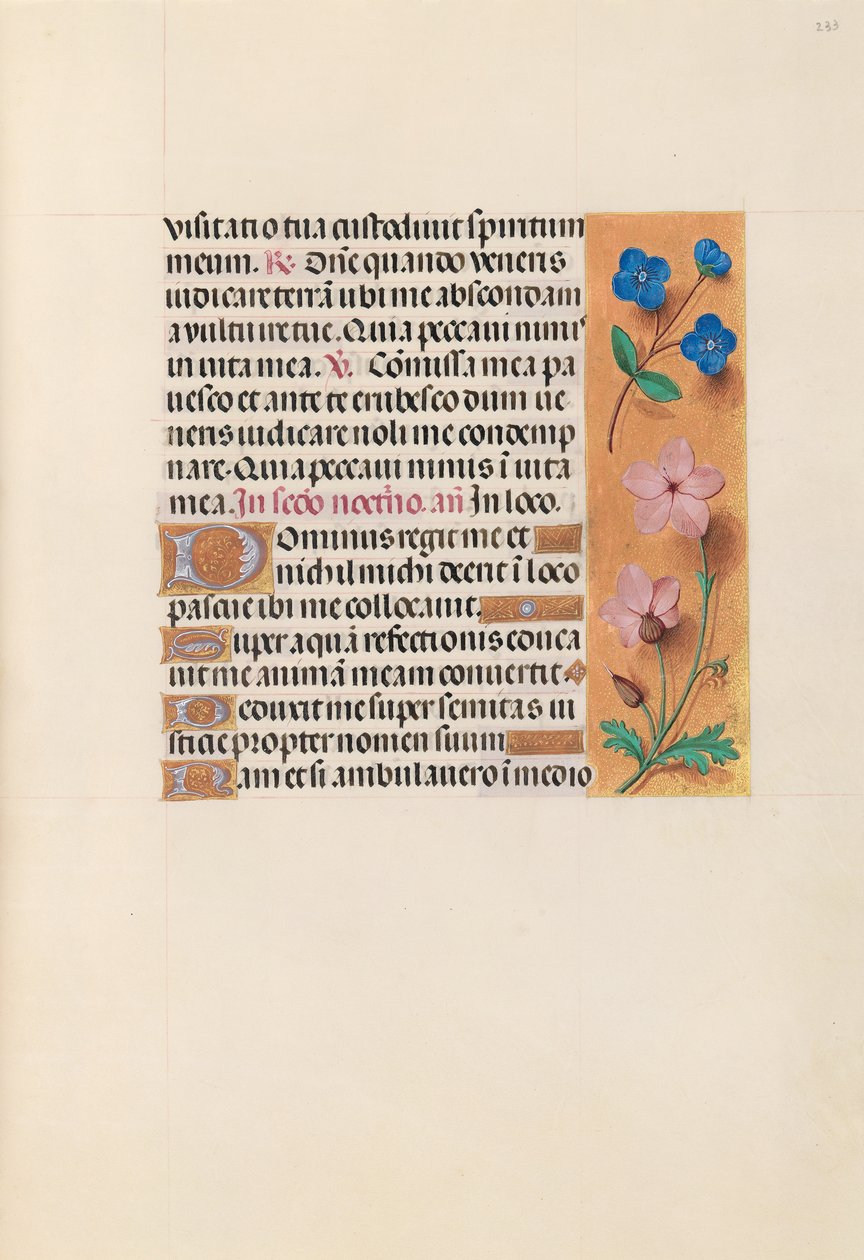 Horas de la Reina Isabel la Católica, Reina de España: Fol. 233r, c. 1500 de Master of the First Prayerbook of Maximillian