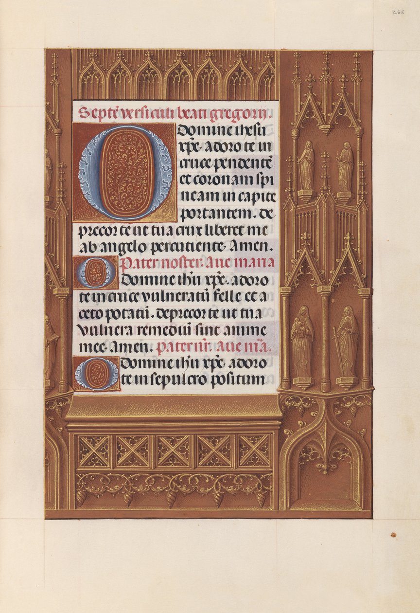 Horas de la Reina Isabel la Católica, Reina de España: Fol. 265r, c. 1500 de Master of the First Prayerbook of Maximillian