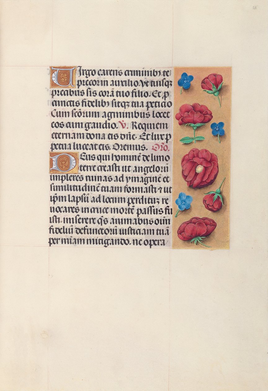 Horas de la Reina Isabel la Católica, Reina de España: Fol. 28r, c. 1500 de Master of the First Prayerbook of Maximillian