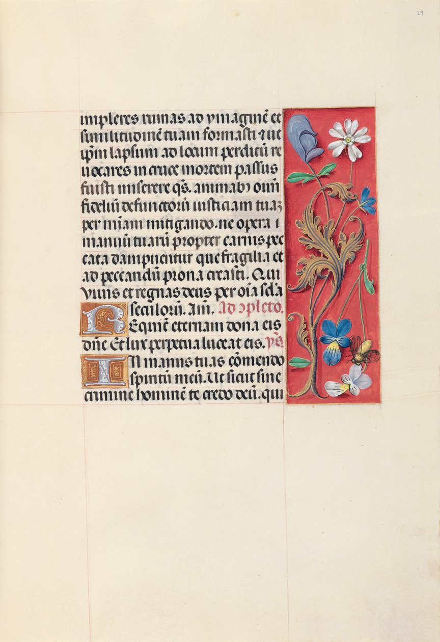 Horas de la Reina Isabel la Católica, Reina de España: Fol. 29r, c. 1500 de Master of the First Prayerbook of Maximillian