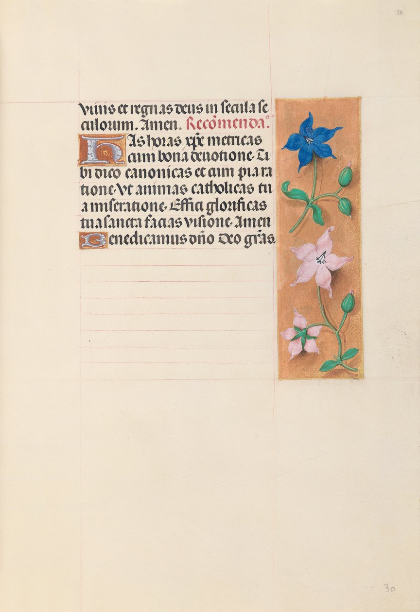 Horas de la Reina Isabel la Católica, Reina de España: Fol. 30r, c. 1500 de Master of the First Prayerbook of Maximillian