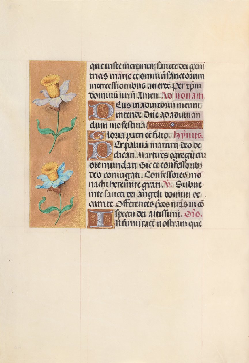 Horas de la Reina Isabel la Católica, Reina de España: Fol. 40v, c. 1500 de Master of the First Prayerbook of Maximillian