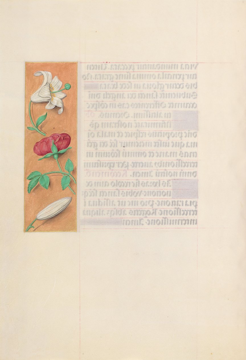 Horas de la Reina Isabel la Católica, Reina de España: Fol. 42v, c. 1500 de Master of the First Prayerbook of Maximillian