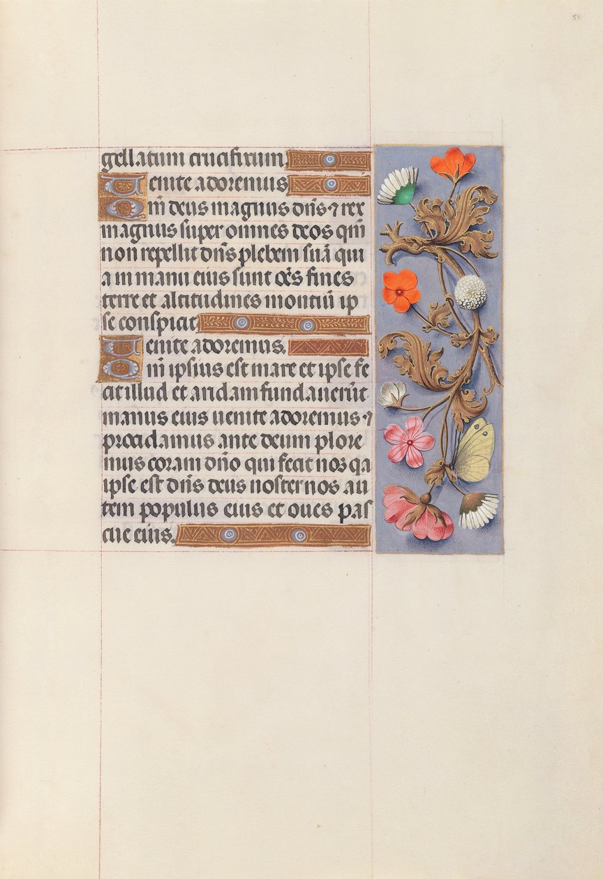 Horas de la Reina Isabel la Católica, Reina de España: Fol. 51r, c. 1500 de Master of the First Prayerbook of Maximillian