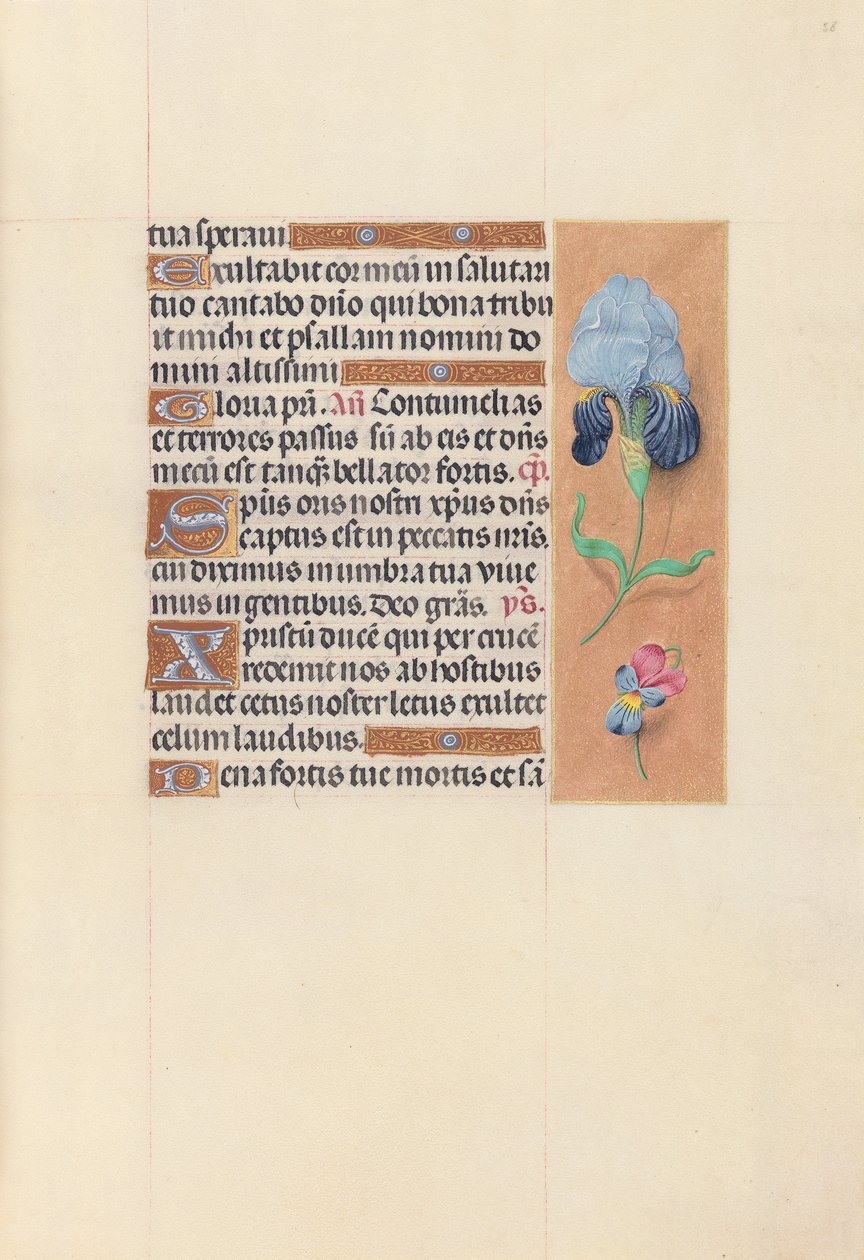 Horas de la Reina Isabel la Católica, Reina de España: Fol. 58r, c. 1500 de Master of the First Prayerbook of Maximillian