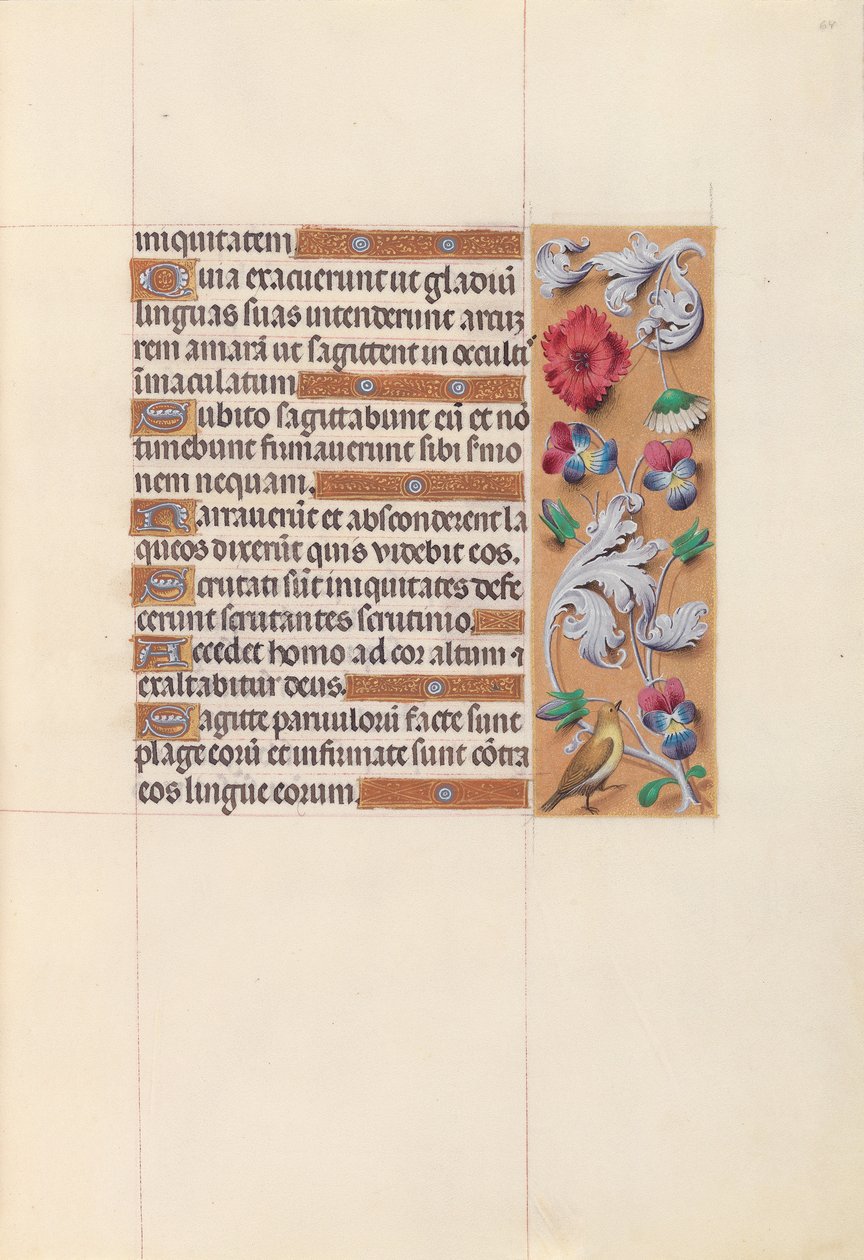 Horas de la Reina Isabel la Católica, Reina de España: Fol. 64r, c. 1500 de Master of the First Prayerbook of Maximillian