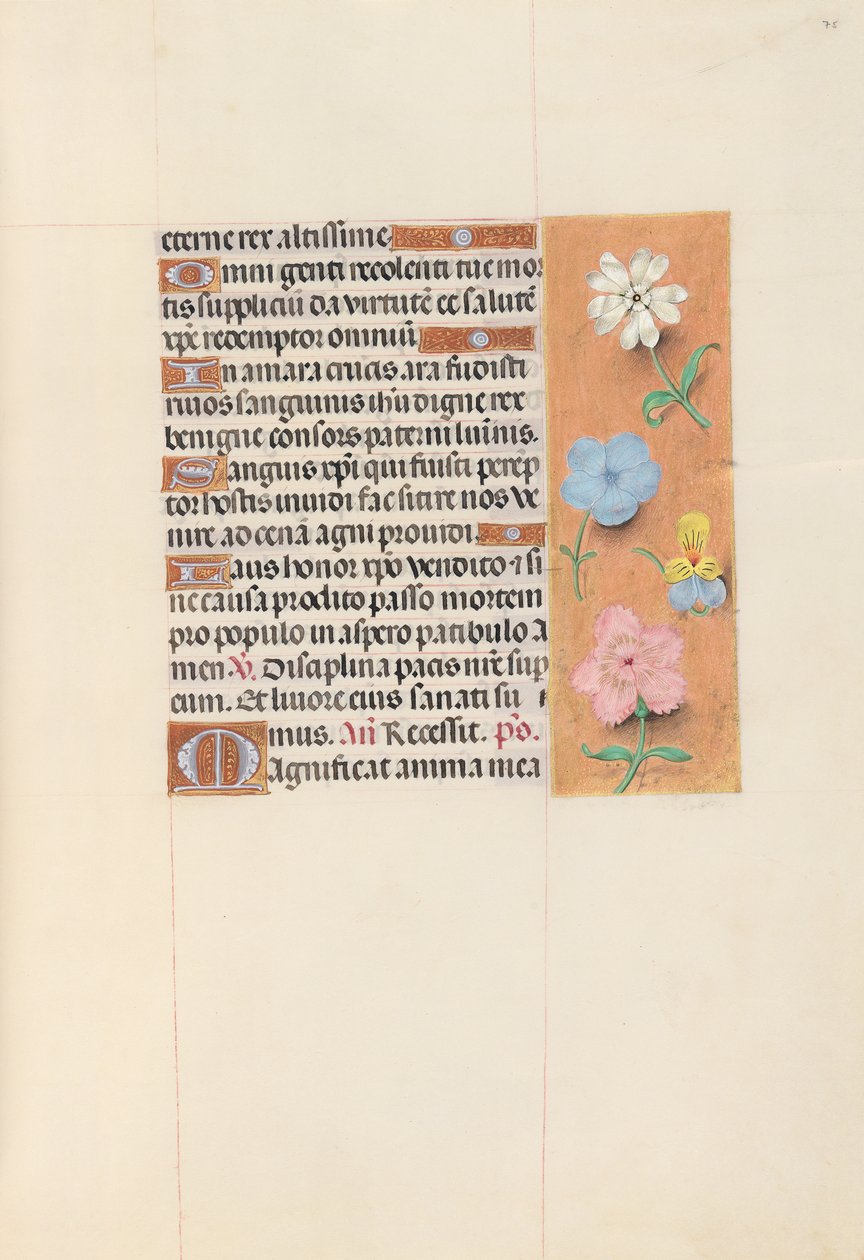 Horas de la Reina Isabel la Católica, Reina de España: Fol. 75r, c. 1500 de Master of the First Prayerbook of Maximillian
