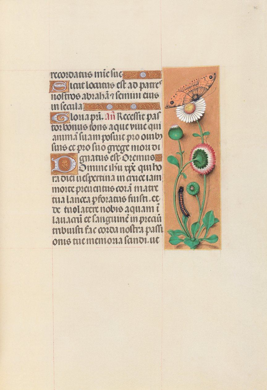 Horas de la Reina Isabel la Católica, Reina de España: Fol. 76r, c. 1500 de Master of the First Prayerbook of Maximillian