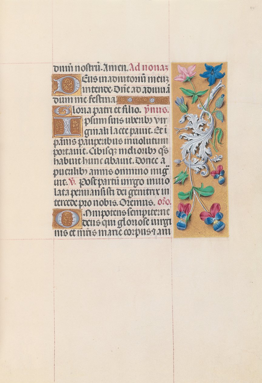 Horas de la Reina Isabel la Católica, Reina de España: Fol. 84r, c. 1500 de Master of the First Prayerbook of Maximillian