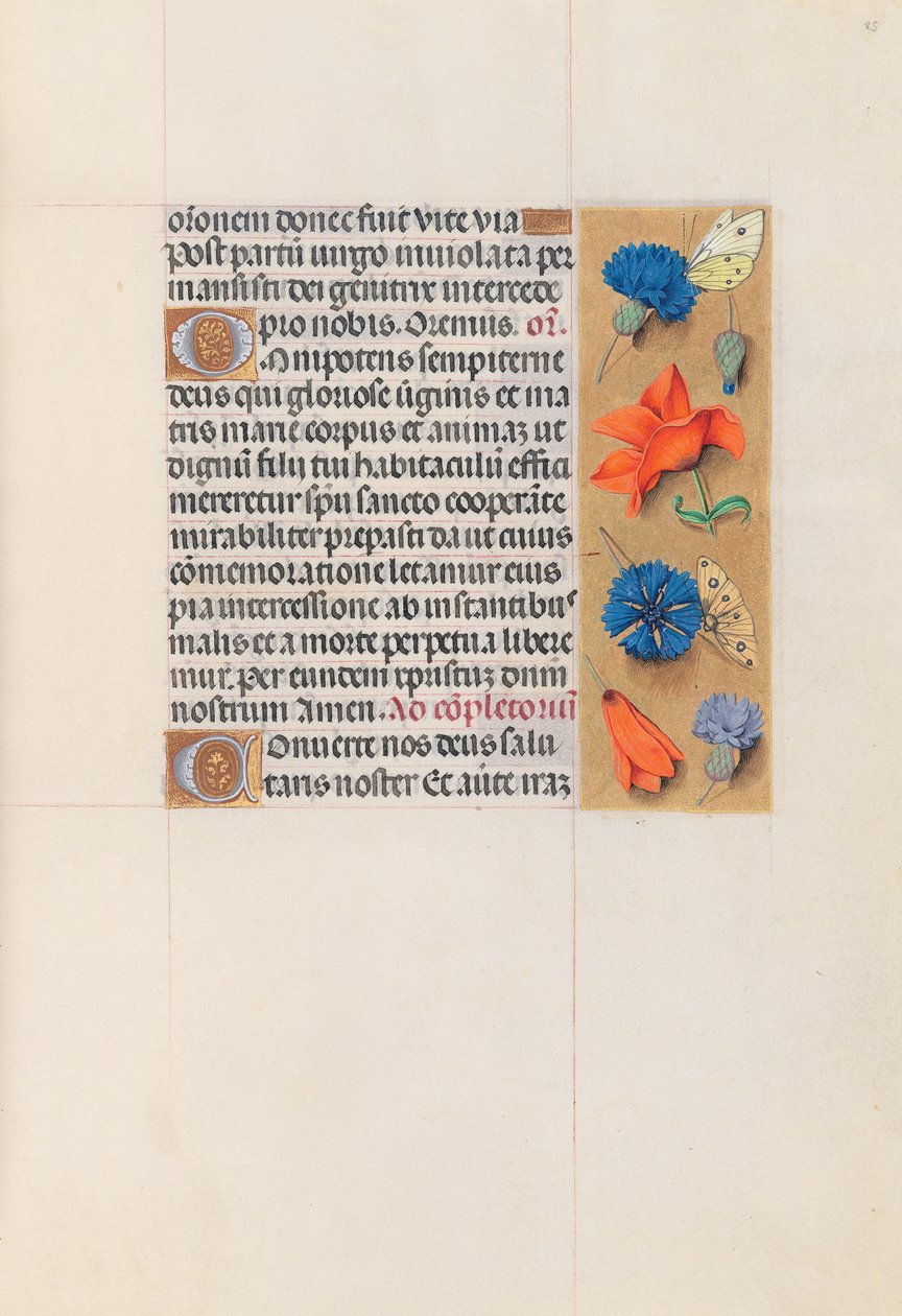Horas de la Reina Isabel la Católica, Reina de España: Fol. 85r, c. 1500 de Master of the First Prayerbook of Maximillian