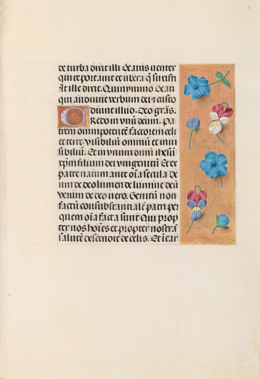 Horas de la Reina Isabel la Católica, Reina de España: Fol. 91r, c. 1500 de Master of the First Prayerbook of Maximillian