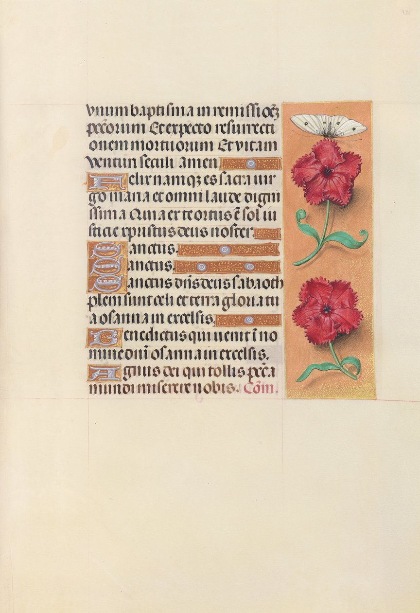 Horas de la Reina Isabel la Católica, Reina de España: Fol. 92r, c. 1500 de Master of the First Prayerbook of Maximillian