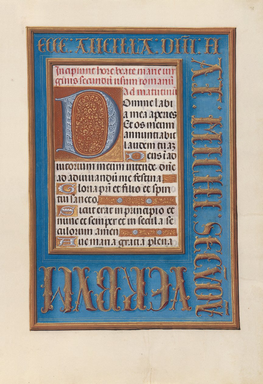 Horas de la Reina Isabel la Católica, Reina de España: Fol, 98r, c. 1500 de Master of the First Prayerbook of Maximillian