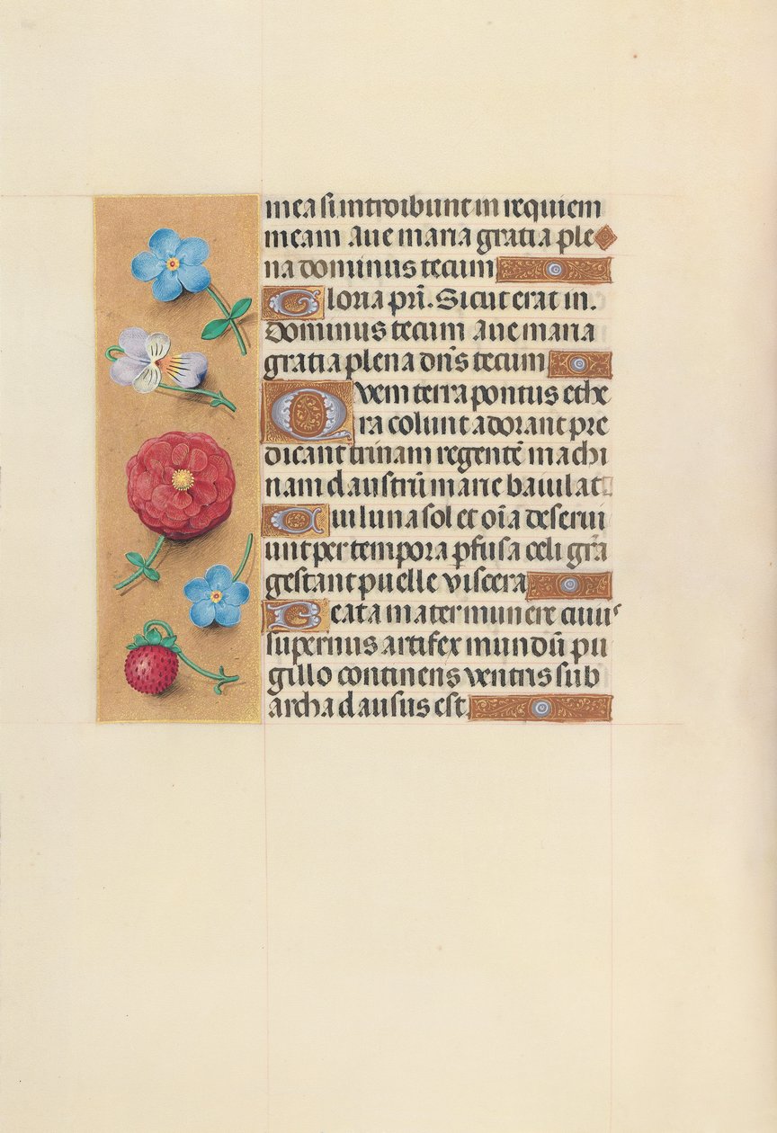 Horas de la Reina Isabel la Católica, Reina de España: Fol. 99v, c. 1500 de Master of the First Prayerbook of Maximillian