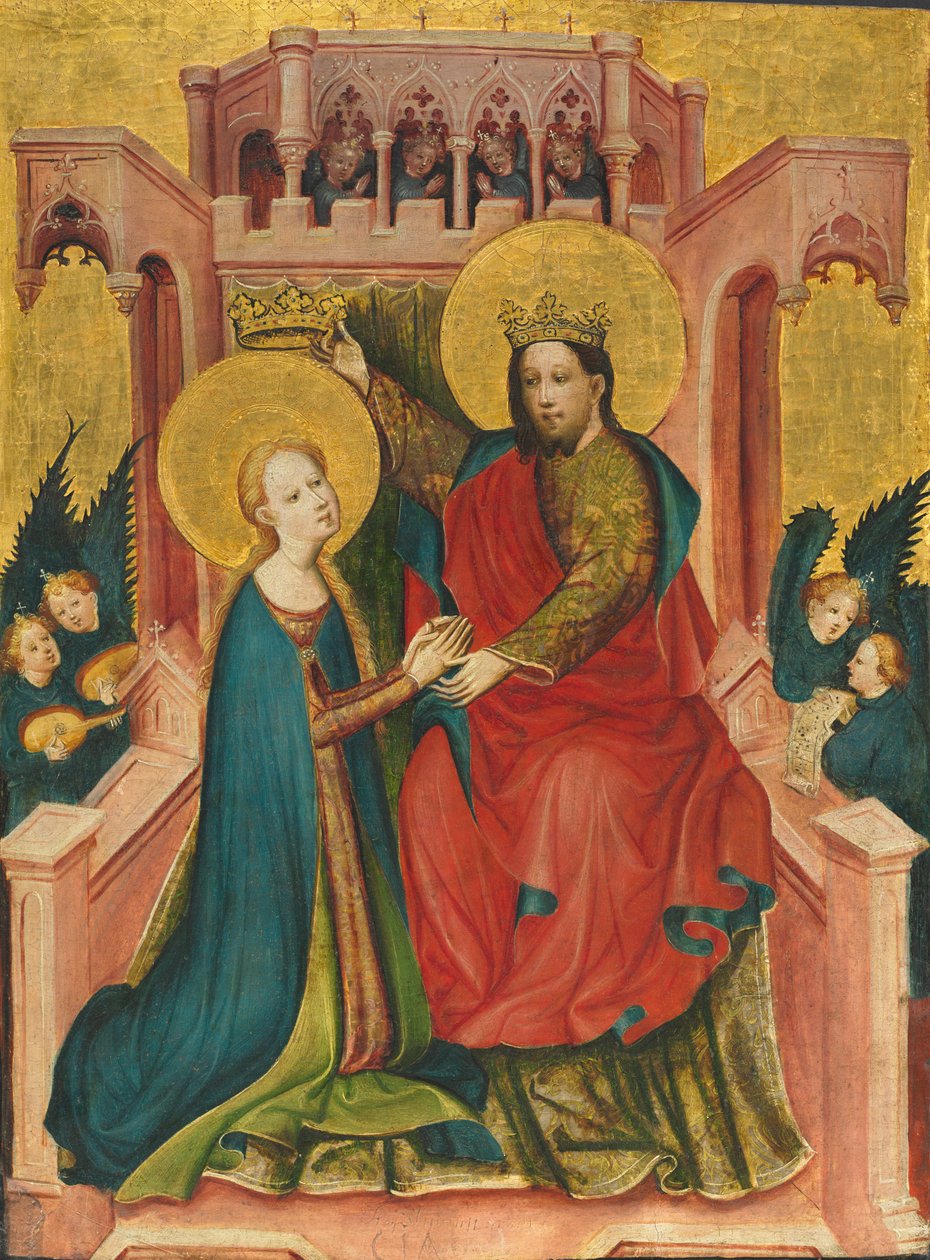 Coronación de la Virgen de Master of the Fröndenberg Altarpiece