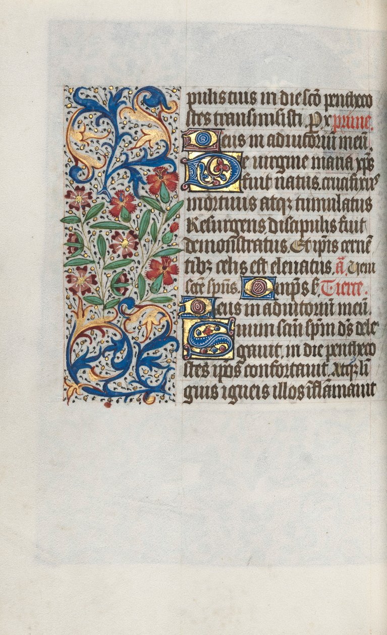 Libro de Horas Uso de Rouen: fol. 100v, c. 1470 de Master of the Geneva Latini