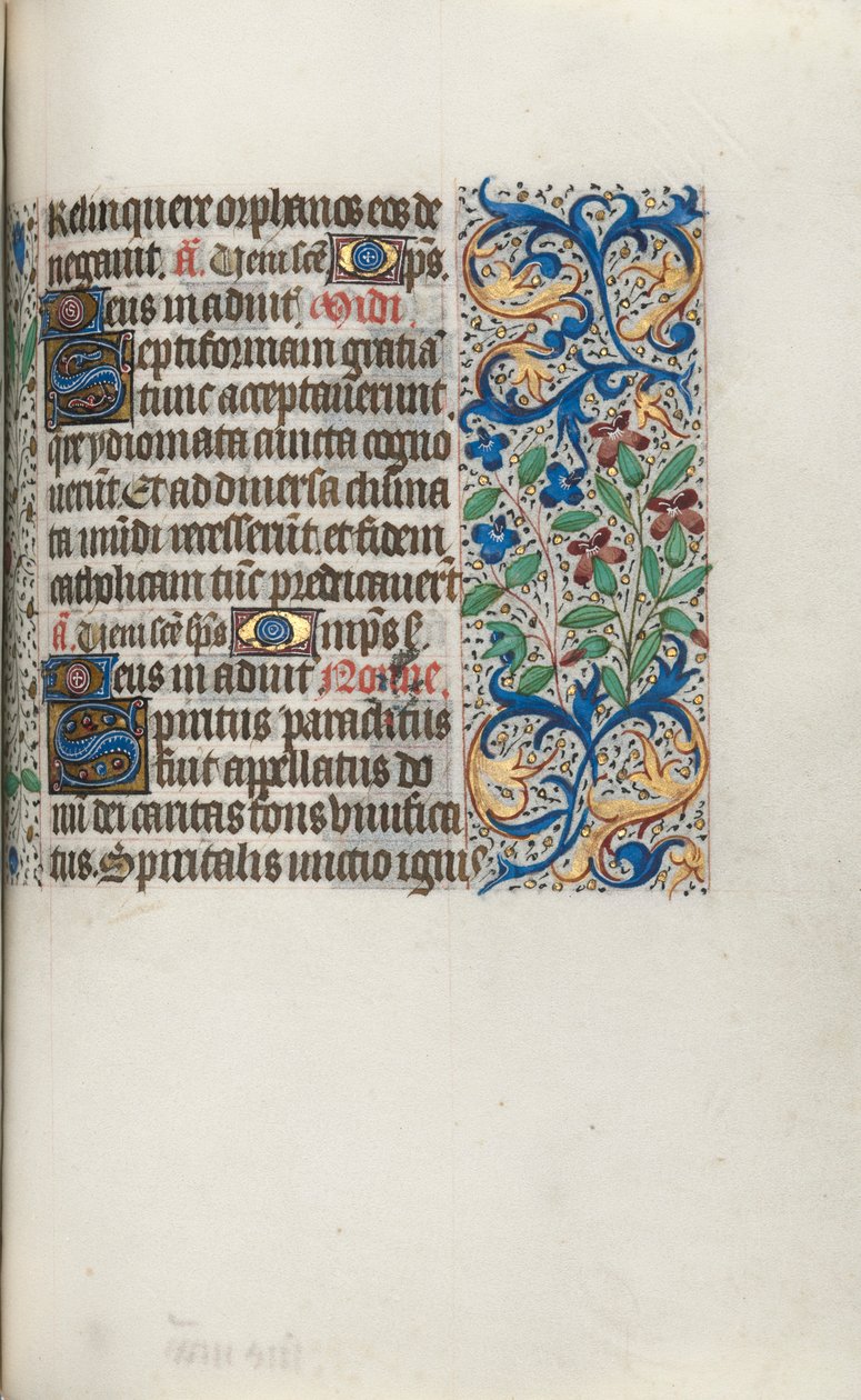 Libro de Horas Uso de Rouen: fol. 101r, c. 1470 de Master of the Geneva Latini