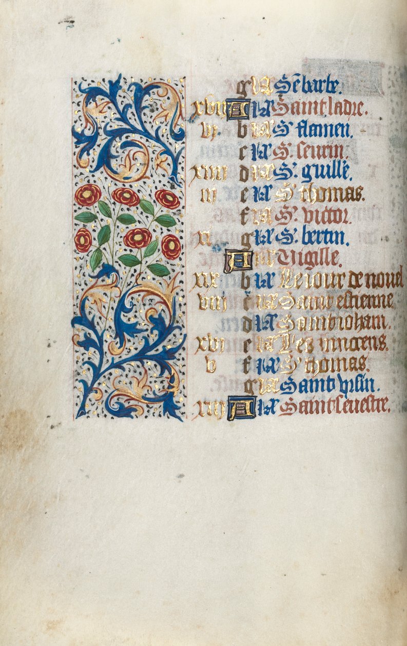 Libro de Horas Uso de Rouen: fol. 12v, c. 1470 de Master of the Geneva Latini