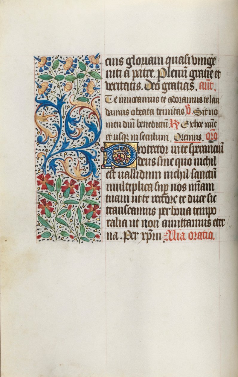 Libro de Horas Uso de Rouen: fol. 14v, c. 1470 de Master of the Geneva Latini