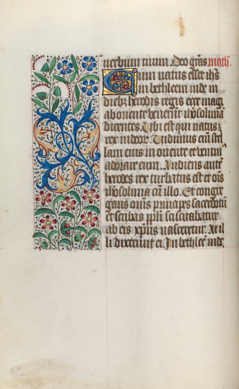 Libro de Horas Uso de Rouen: fol. 16v, c. 1470 de Master of the Geneva Latini