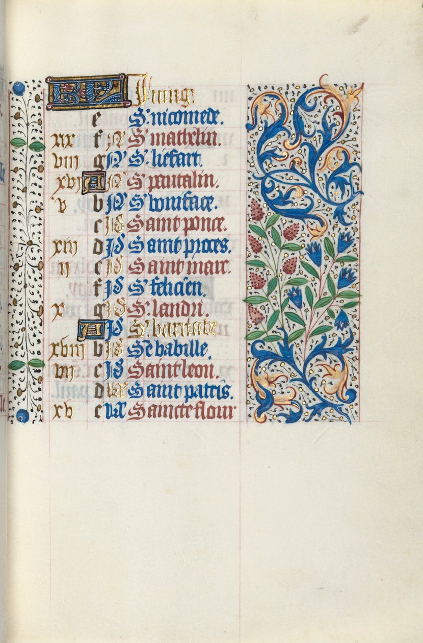Libro de Horas Uso de Rouen: fol. 51r, c. 1470 de Master of the Geneva Latini