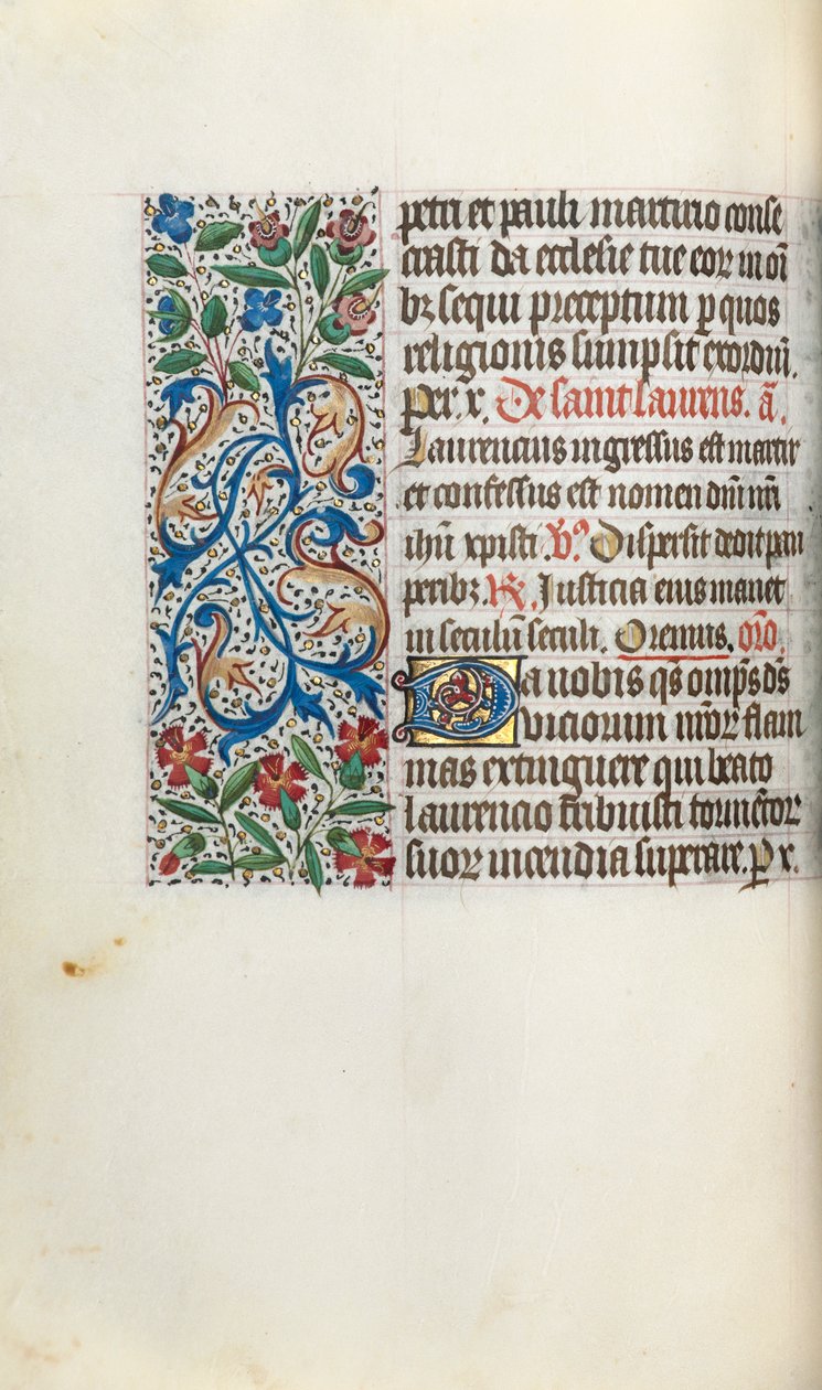 Libro de Horas Uso de Rouen: fol. 51v, c. 1470 de Master of the Geneva Latini