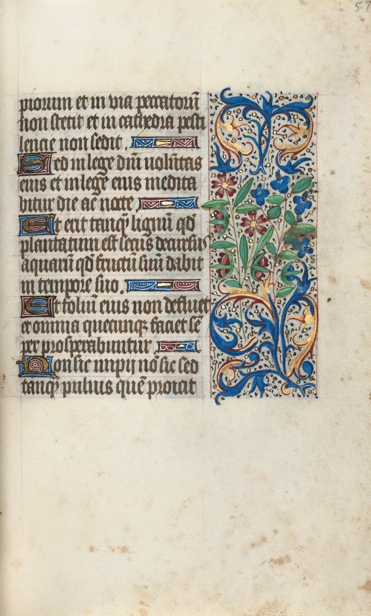 Libro de Horas Uso de Rouen: fol. 57r, c. 1470 de Master of the Geneva Latini