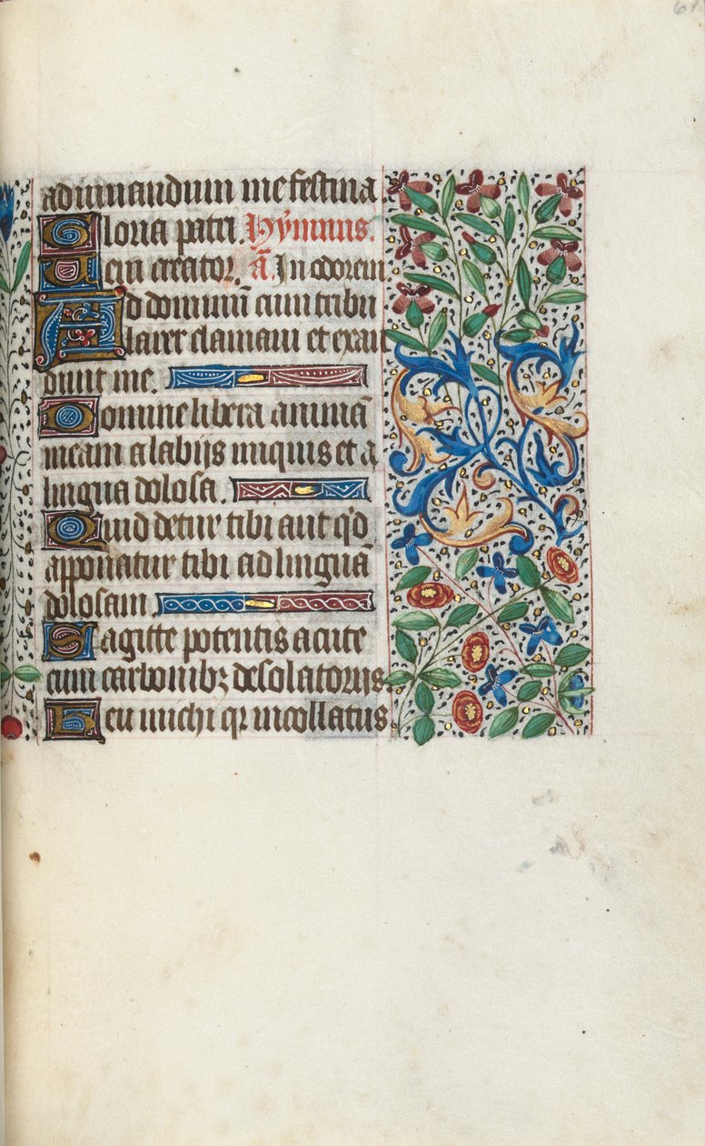 Libro de Horas Uso de Rouen: fol. 61r, c. 1470 de Master of the Geneva Latini