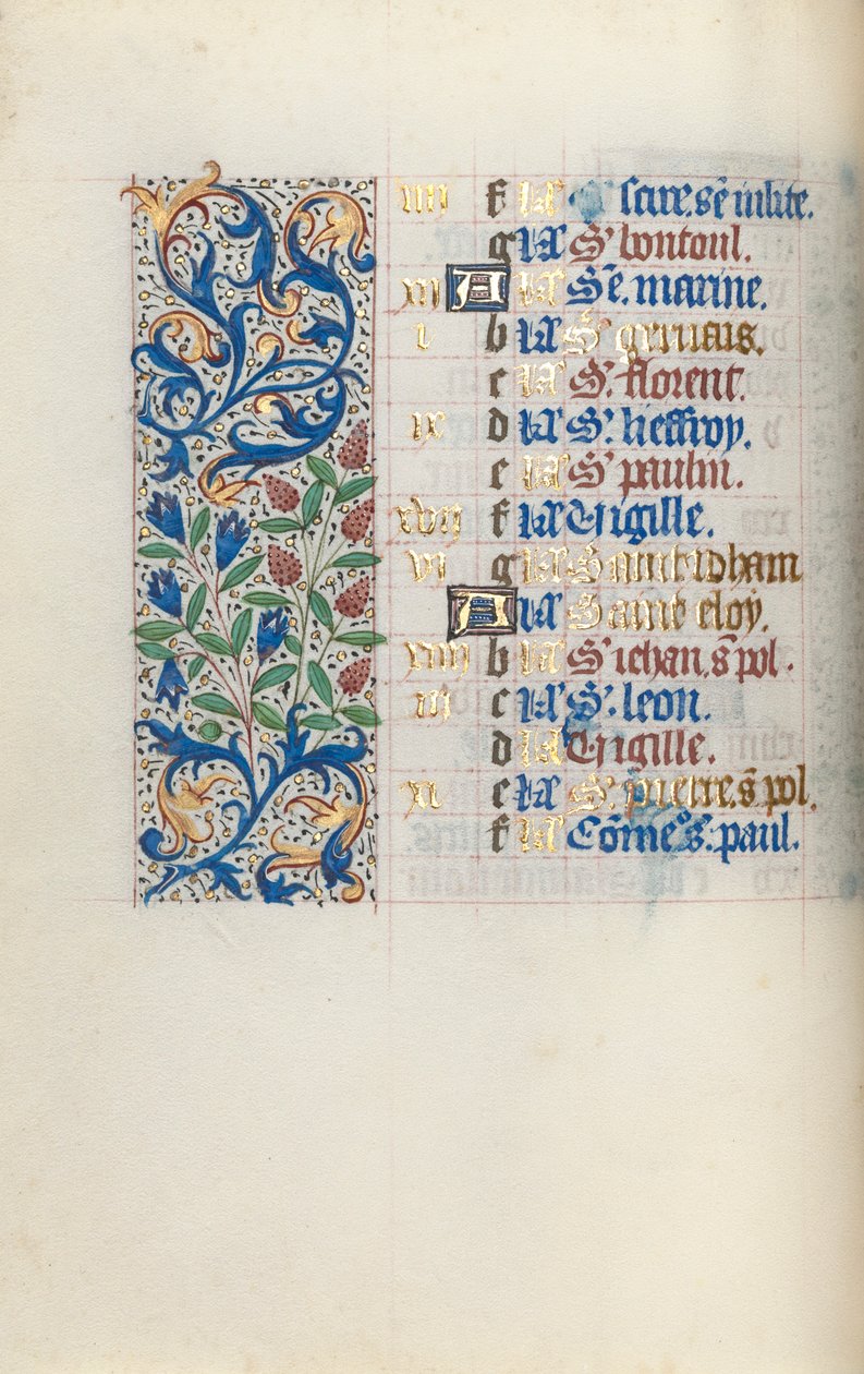 Libro de Horas Uso de Ruan: fol. 6v, c. 1470 de Master of the Geneva Latini