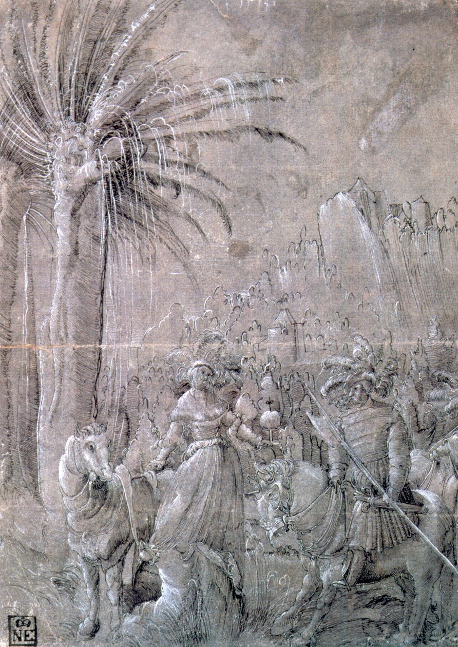 David y Abigail, principios del siglo XVI de Master of the Historia of Frederici