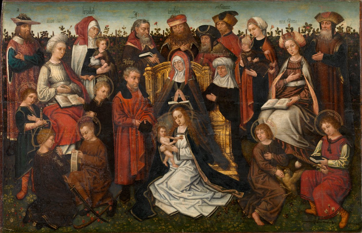 La familia de Santa Ana, c.1500-10 (óleo sobre tabla) de Master of the Holy Family of St. Anne