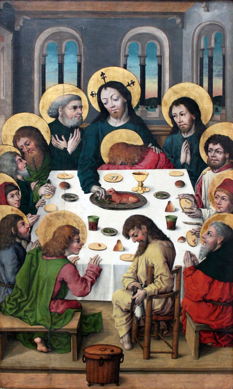 Alemán: Das Abendmahl La última cena de Master of the Housebook