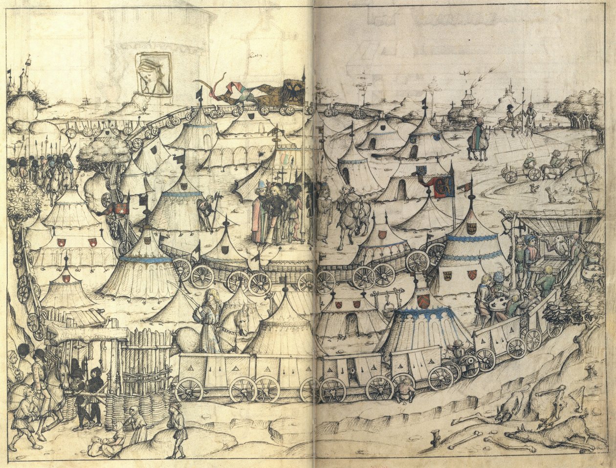 El Fuerte de Carros del Libro de la Casa Medieval del Castillo de Wolfegg, ca 1485 de Master of the Housebook of Wolfegg