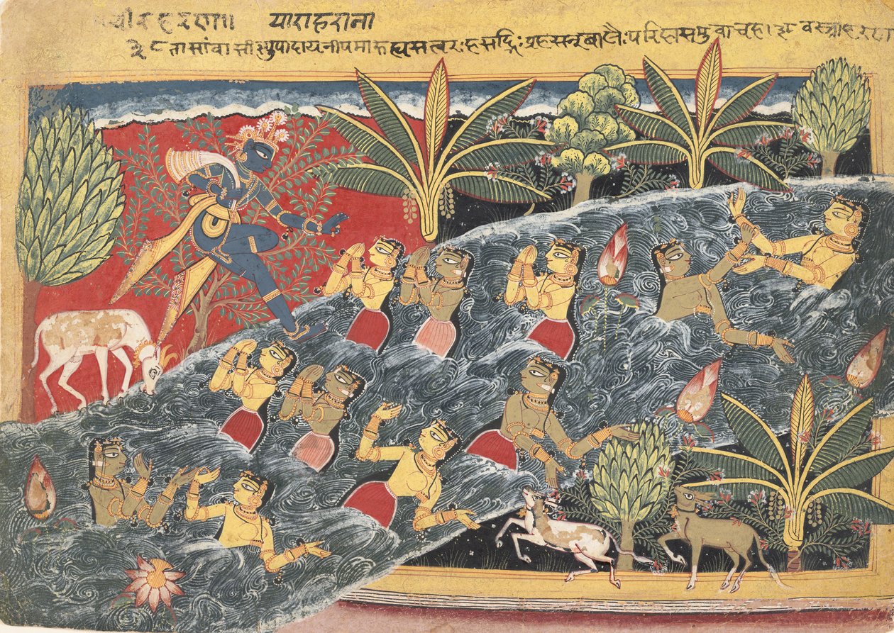 Las Gopis suplican a Krishna que devuelva su ropa de Master of the Isarda
