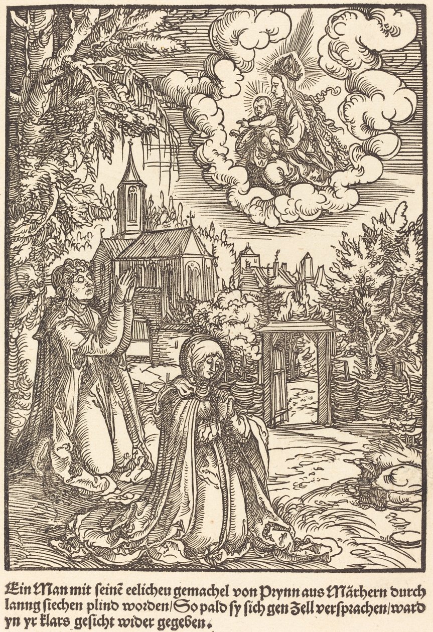 Un hombre con su esposa... de Master of the Miracles of Mariazell