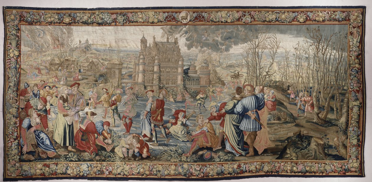 Invierno, de la serie Las Estaciones de Lucas, c.1535 de Master of the Months of Lucas Master of the Months of Lucas