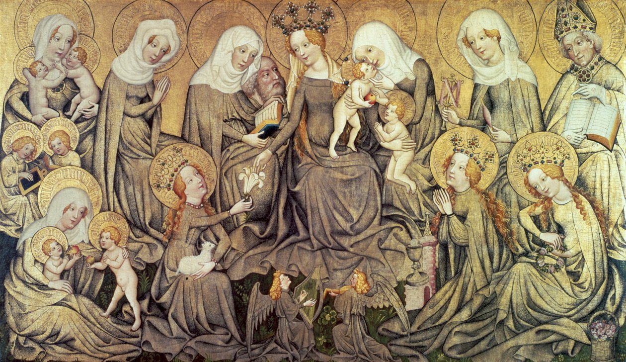 Panel central del retablo de Ortenberg, c. 1410-1420 de Master of the Ortenberg Altar