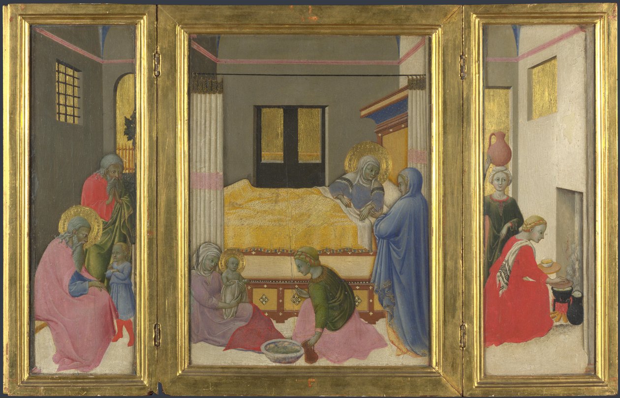 El nacimiento de la Virgen, c. 1440 de Master of the Osservanza